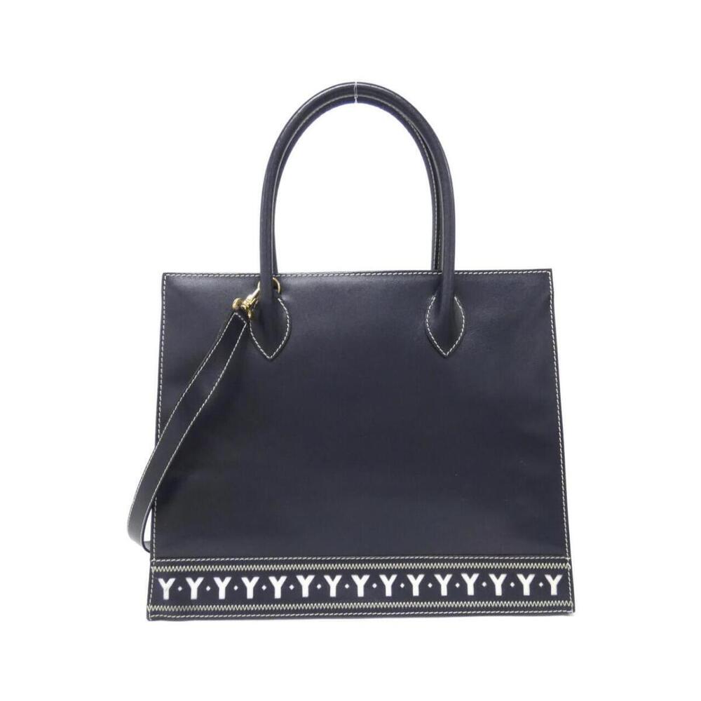 Saint Laurent Yves 2way tote bag white topstitching Blue